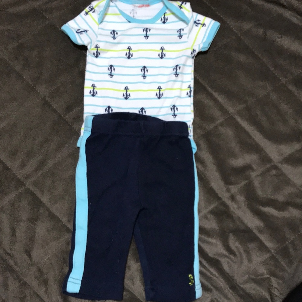 Izod 0-3M Baby Boy Set
